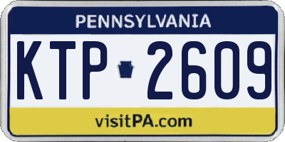 PA license plate KTP2609