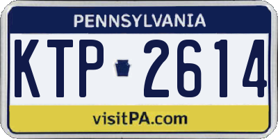 PA license plate KTP2614