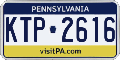 PA license plate KTP2616