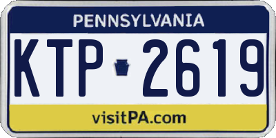 PA license plate KTP2619