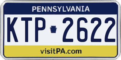 PA license plate KTP2622