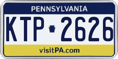 PA license plate KTP2626