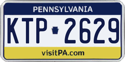 PA license plate KTP2629