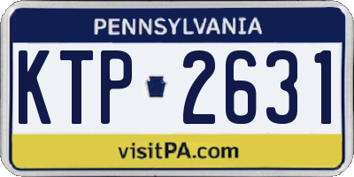 PA license plate KTP2631