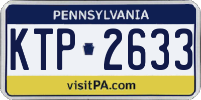 PA license plate KTP2633