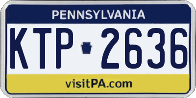 PA license plate KTP2636