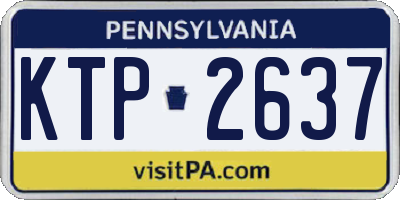 PA license plate KTP2637