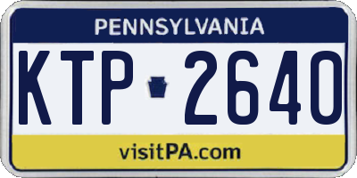 PA license plate KTP2640