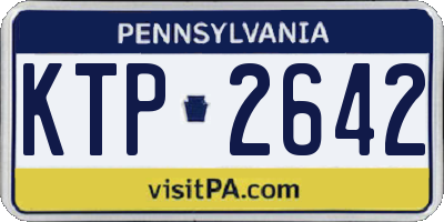 PA license plate KTP2642