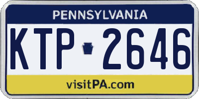 PA license plate KTP2646