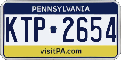 PA license plate KTP2654