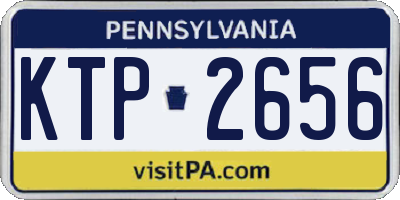 PA license plate KTP2656