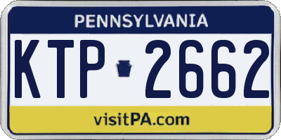 PA license plate KTP2662