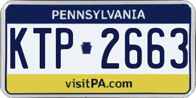 PA license plate KTP2663
