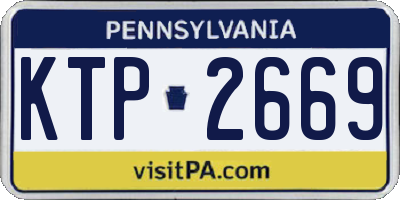 PA license plate KTP2669