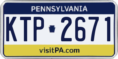 PA license plate KTP2671