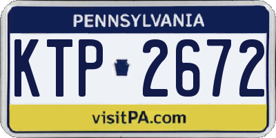 PA license plate KTP2672