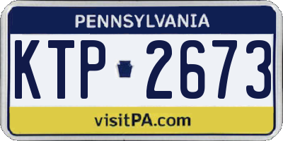 PA license plate KTP2673