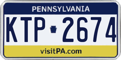 PA license plate KTP2674