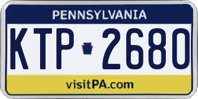 PA license plate KTP2680