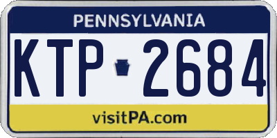 PA license plate KTP2684