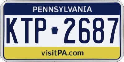 PA license plate KTP2687