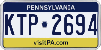 PA license plate KTP2694