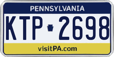 PA license plate KTP2698