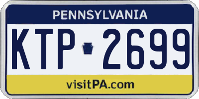 PA license plate KTP2699