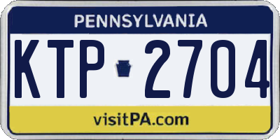 PA license plate KTP2704