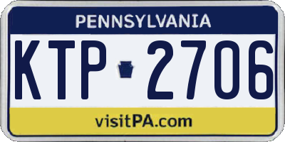 PA license plate KTP2706