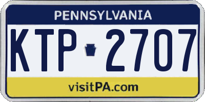 PA license plate KTP2707