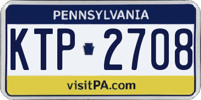 PA license plate KTP2708