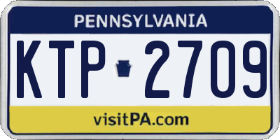 PA license plate KTP2709