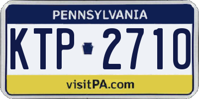 PA license plate KTP2710