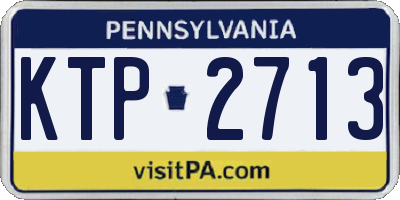 PA license plate KTP2713