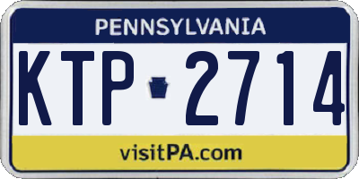 PA license plate KTP2714