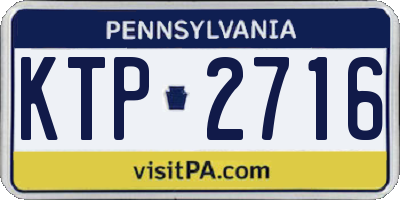 PA license plate KTP2716