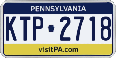 PA license plate KTP2718