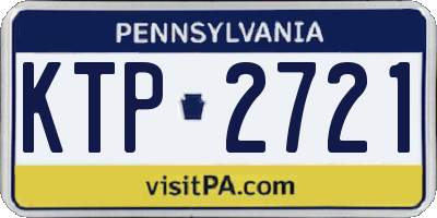 PA license plate KTP2721