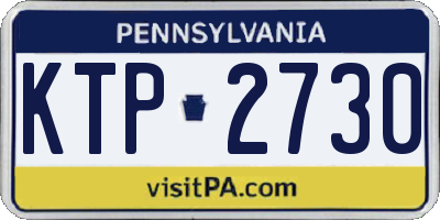 PA license plate KTP2730