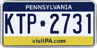 PA license plate KTP2731