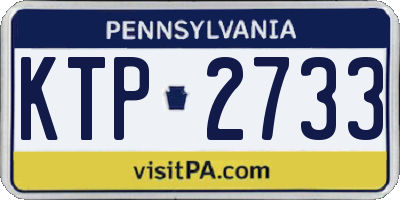 PA license plate KTP2733