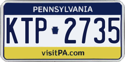 PA license plate KTP2735