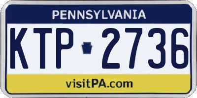 PA license plate KTP2736