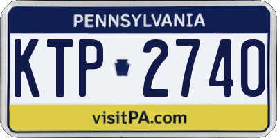 PA license plate KTP2740