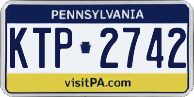 PA license plate KTP2742
