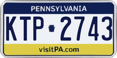 PA license plate KTP2743