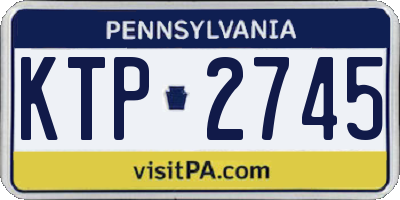 PA license plate KTP2745