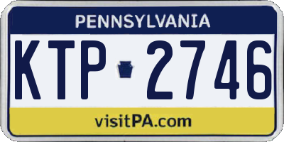PA license plate KTP2746